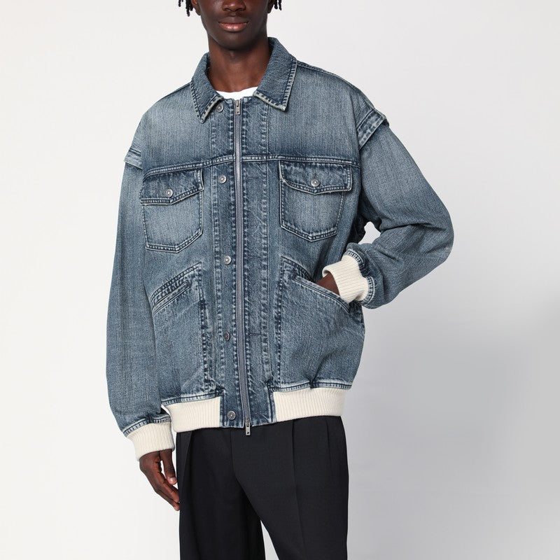 Golden Goose Golden Goose Bomber blue washed effect in denim