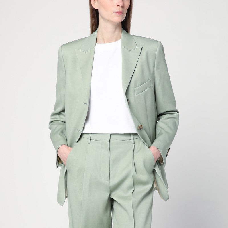 Golden Goose Golden Goose Light green single-breasted jacket in wool