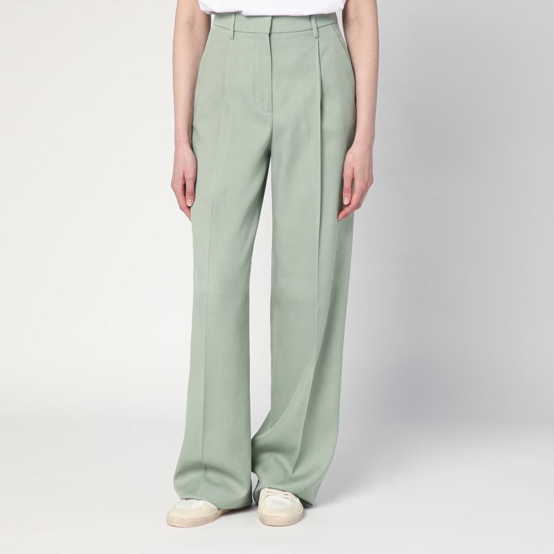 Golden Goose Golden Goose Wide-leg light green wool trousers