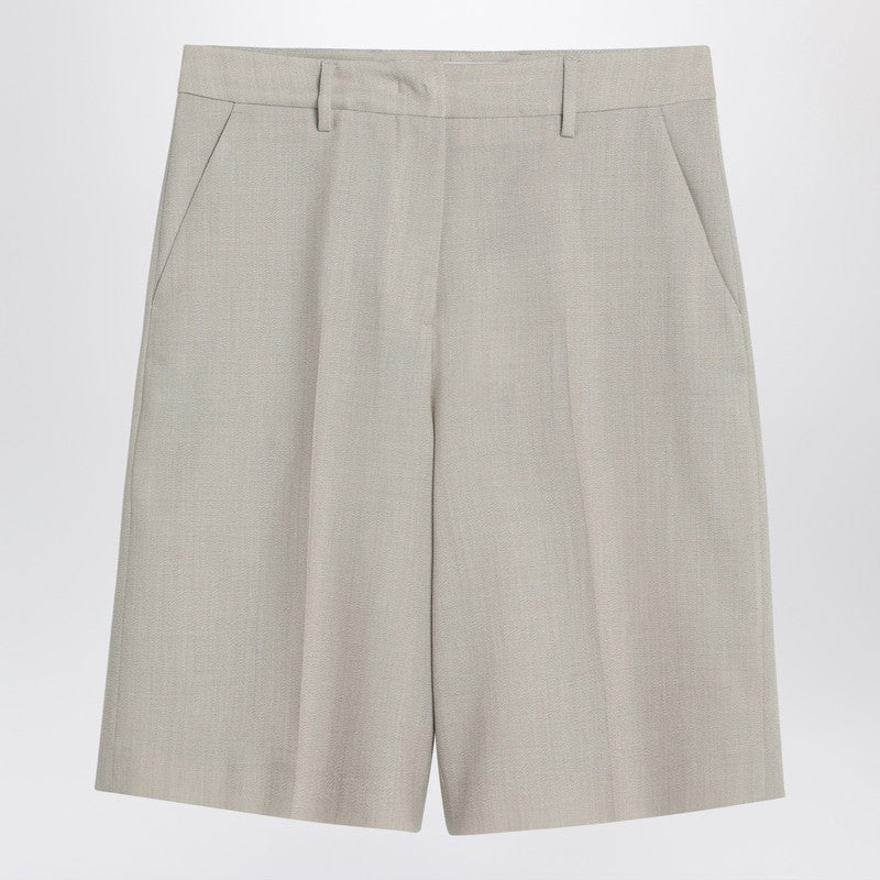 Golden Goose Golden Goose Beige mélange wool-blend bermuda